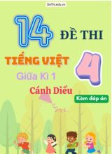 Tuyển tập 14 Đề thi giữa học kì 1 môn Tiếng Việt Lớp 4 Cánh Diều (Kèm đáp án)